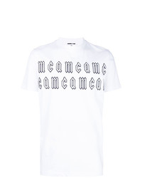 T-shirt girocollo ricamata bianca di McQ Alexander McQueen
