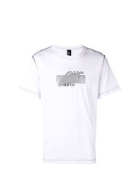 T-shirt girocollo ricamata bianca di Omc