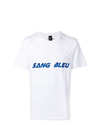 T-shirt girocollo ricamata bianca di Omc