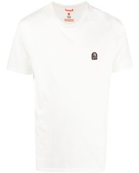 T-shirt girocollo ricamata bianca di Parajumpers