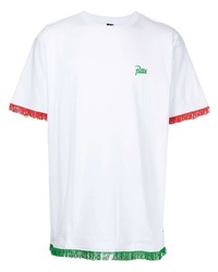 T-shirt girocollo ricamata bianca di PATTA