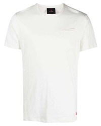 T-shirt girocollo ricamata bianca di Peuterey