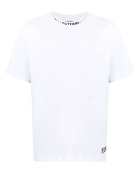 T-shirt girocollo ricamata bianca di Pleasures