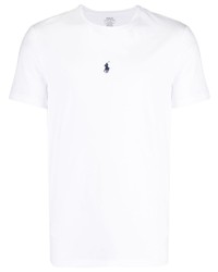 T-shirt girocollo ricamata bianca di Polo Ralph Lauren