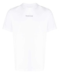 T-shirt girocollo ricamata bianca di Sandro Paris