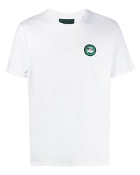 T-shirt girocollo ricamata bianca di Societe Anonyme