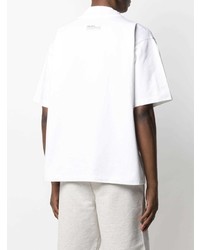 T-shirt girocollo ricamata bianca di Heron Preston