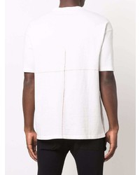 T-shirt girocollo ricamata bianca di Thom Krom
