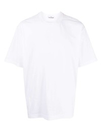 T-shirt girocollo ricamata bianca di Stone Island