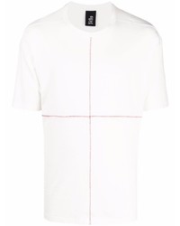 T-shirt girocollo ricamata bianca di Thom Krom