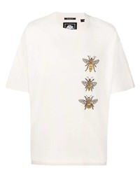 T-shirt girocollo ricamata bianca di Timberland
