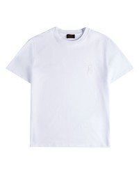 T-shirt girocollo ricamata bianca di Tod's