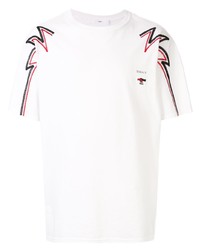 T-shirt girocollo ricamata bianca di Toga Virilis