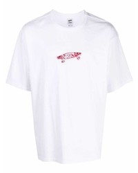 T-shirt girocollo ricamata bianca di Vans