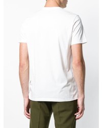T-shirt girocollo ricamata bianca di Ps By Paul Smith