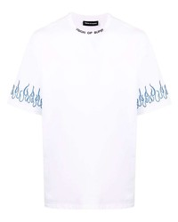 T-shirt girocollo ricamata bianca di Vision Of Super