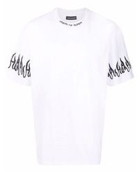 T-shirt girocollo ricamata bianca di Vision Of Super