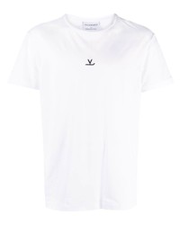 T-shirt girocollo ricamata bianca di Vuarnet