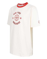 T-shirt girocollo ricamata bianca di Puma
