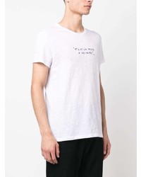 T-shirt girocollo ricamata bianca di Zadig & Voltaire