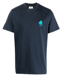 T-shirt girocollo ricamata blu scuro di ARTE