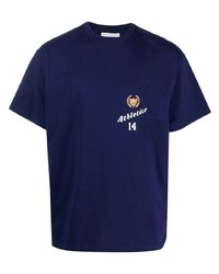T-shirt girocollo ricamata blu scuro di BEL-AIR ATHLETICS