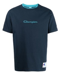 T-shirt girocollo ricamata blu scuro di Carhartt WIP