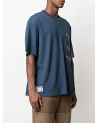 T-shirt girocollo ricamata blu scuro di Timberland