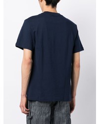 T-shirt girocollo ricamata blu scuro di Izzue