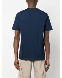T-shirt girocollo ricamata blu scuro di adidas