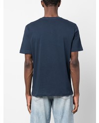 T-shirt girocollo ricamata blu scuro di Jacob Cohen