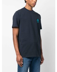 T-shirt girocollo ricamata blu scuro di ARTE