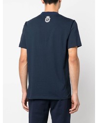 T-shirt girocollo ricamata blu scuro di Billionaire