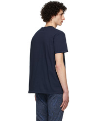 T-shirt girocollo ricamata blu scuro di Etro