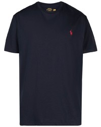 T-shirt girocollo ricamata blu scuro di Polo Ralph Lauren