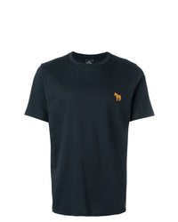 T-shirt girocollo ricamata blu scuro di Ps By Paul Smith