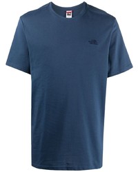T-shirt girocollo ricamata blu scuro di The North Face