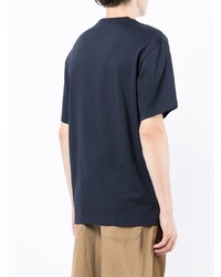 T-shirt girocollo ricamata blu scuro di Kenzo