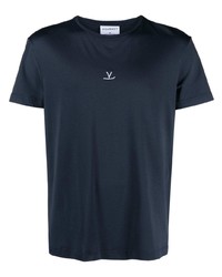 T-shirt girocollo ricamata blu scuro di Vuarnet