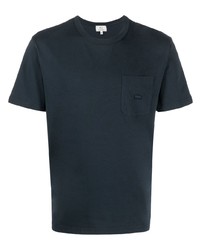 T-shirt girocollo ricamata blu scuro di Woolrich