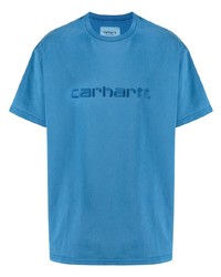 T-shirt girocollo ricamata blu di Carhartt WIP