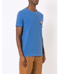 T-shirt girocollo ricamata blu di OSKLEN