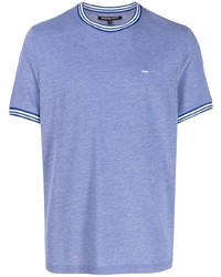 T-shirt girocollo ricamata blu di Michael Kors