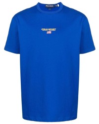 T-shirt girocollo ricamata blu di Polo Ralph Lauren