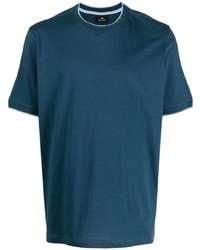 T-shirt girocollo ricamata blu di PS Paul Smith