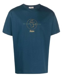 T-shirt girocollo ricamata foglia di tè di Herno