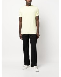 T-shirt girocollo ricamata gialla di Karl Lagerfeld