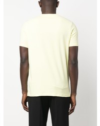 T-shirt girocollo ricamata gialla di Karl Lagerfeld