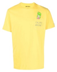 T-shirt girocollo ricamata gialla di MC2 Saint Barth