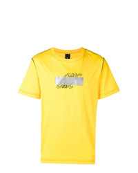T-shirt girocollo ricamata gialla di Omc